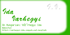 ida varhegyi business card